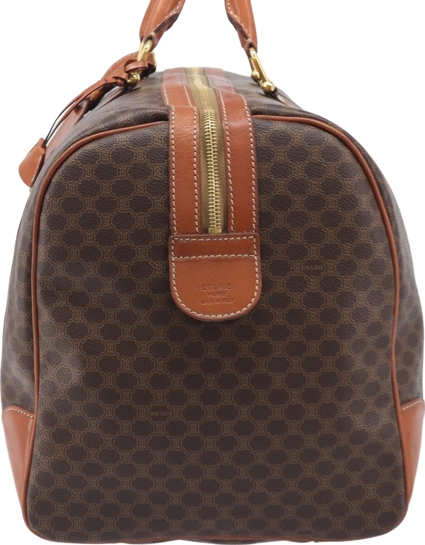 Celine Vintage Duffle Macadam Coated Canvas Large