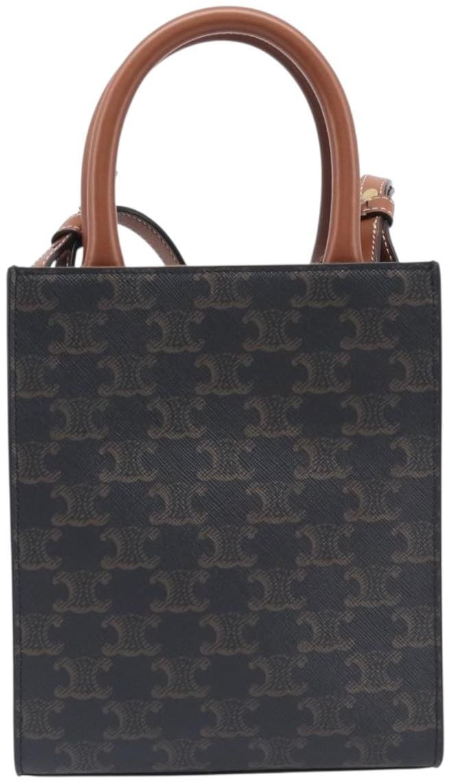 Celine Vertical Cabas Triomphe Coated Canvas Small