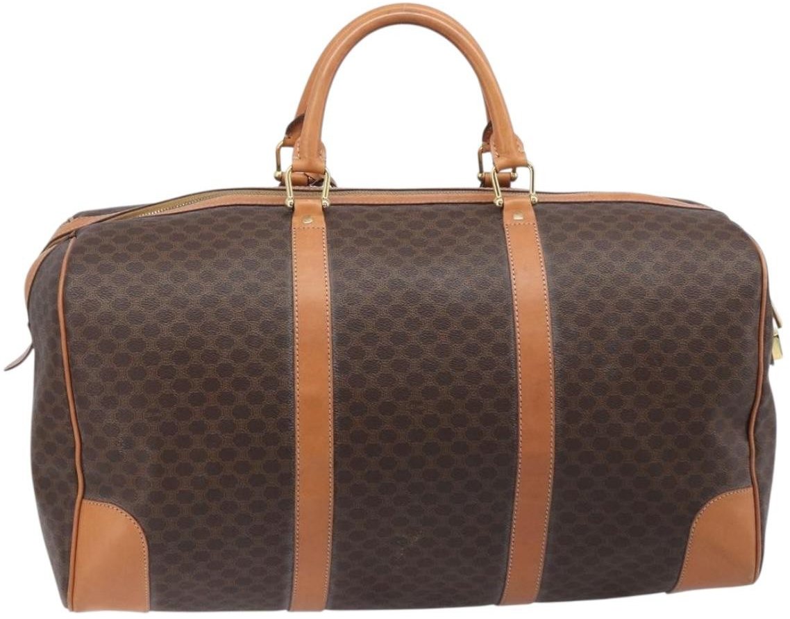 Celine Vintage Duffle Macadam Coated Canvas Large