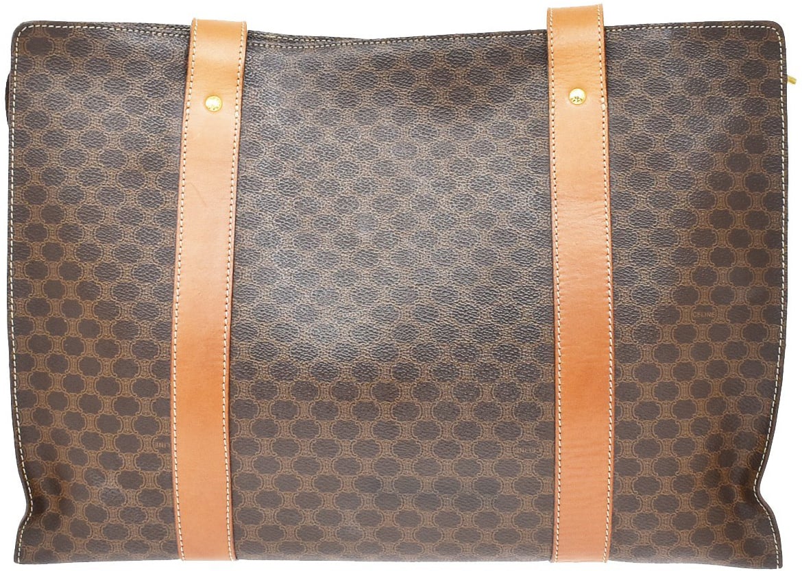 Celine Vintage Macadam Shopper Coated Canvas Large