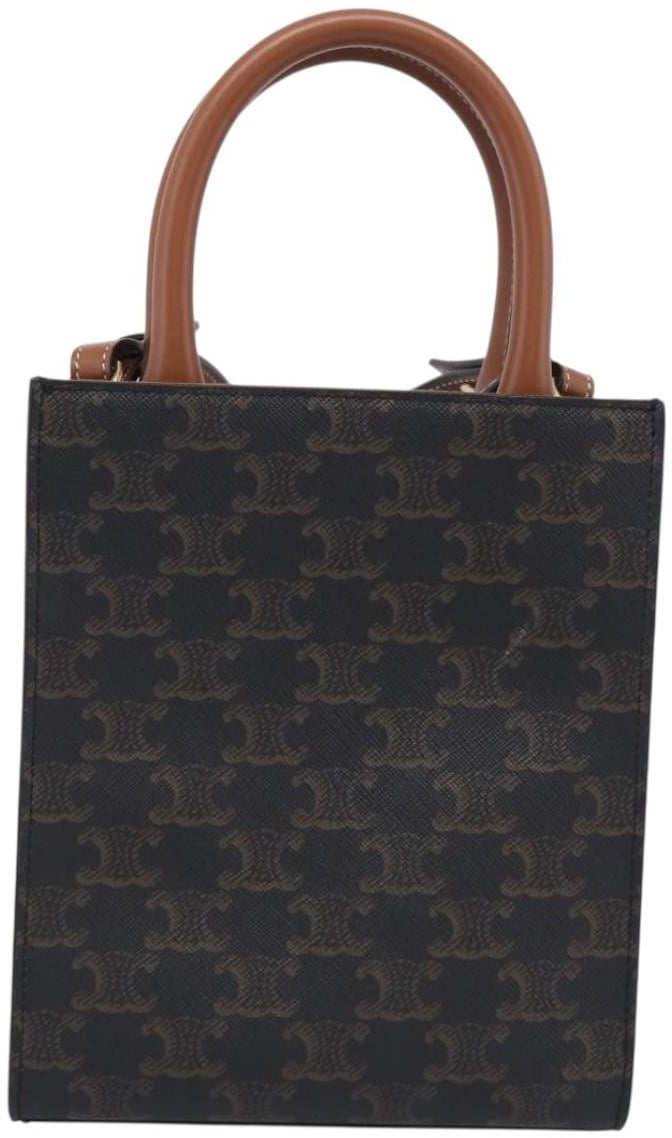 Celine Vertical Cabas Triomphe Coated Canvas Mini