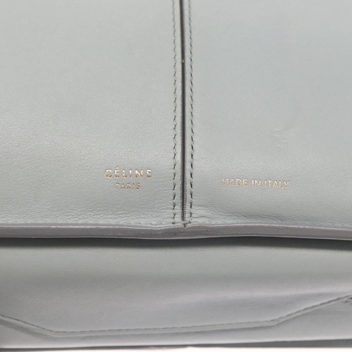 Celine Tri-Fold Clutch on Chain Smooth Leather
