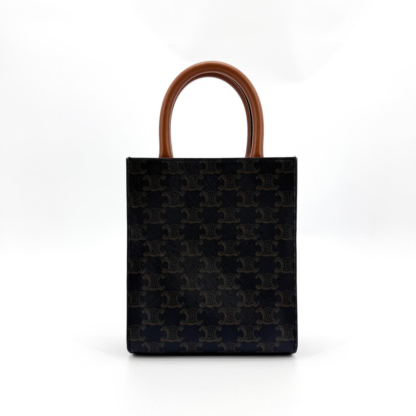 Celine Vertical Cabas Triomphe Coated Canvas Small