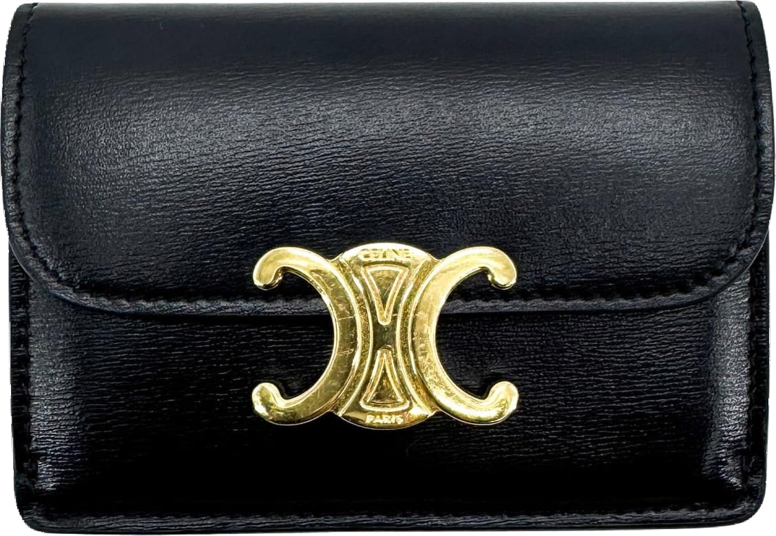 Celine Triomphe Card Case Leather