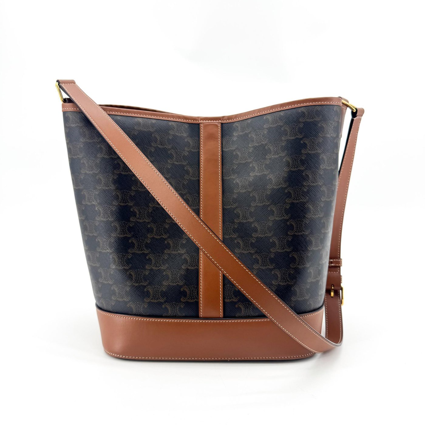 Celine Bucket Triomphe Coated Canvas Small