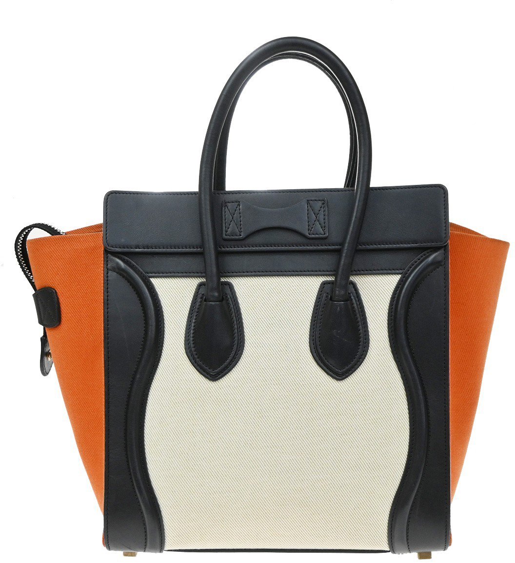 Celine Tricolor Luggage Canvas and Leather Micro