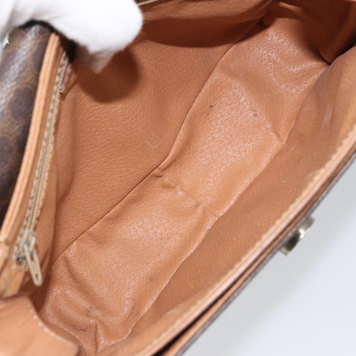 Celine Vintage Macadam Circle Logo Canvas and Leather