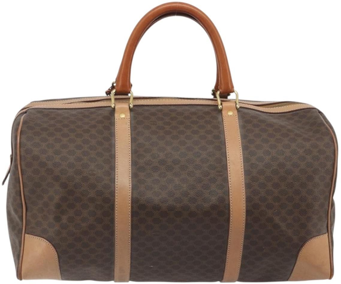 Celine Vintage Duffle Macadam Coated Canvas Large