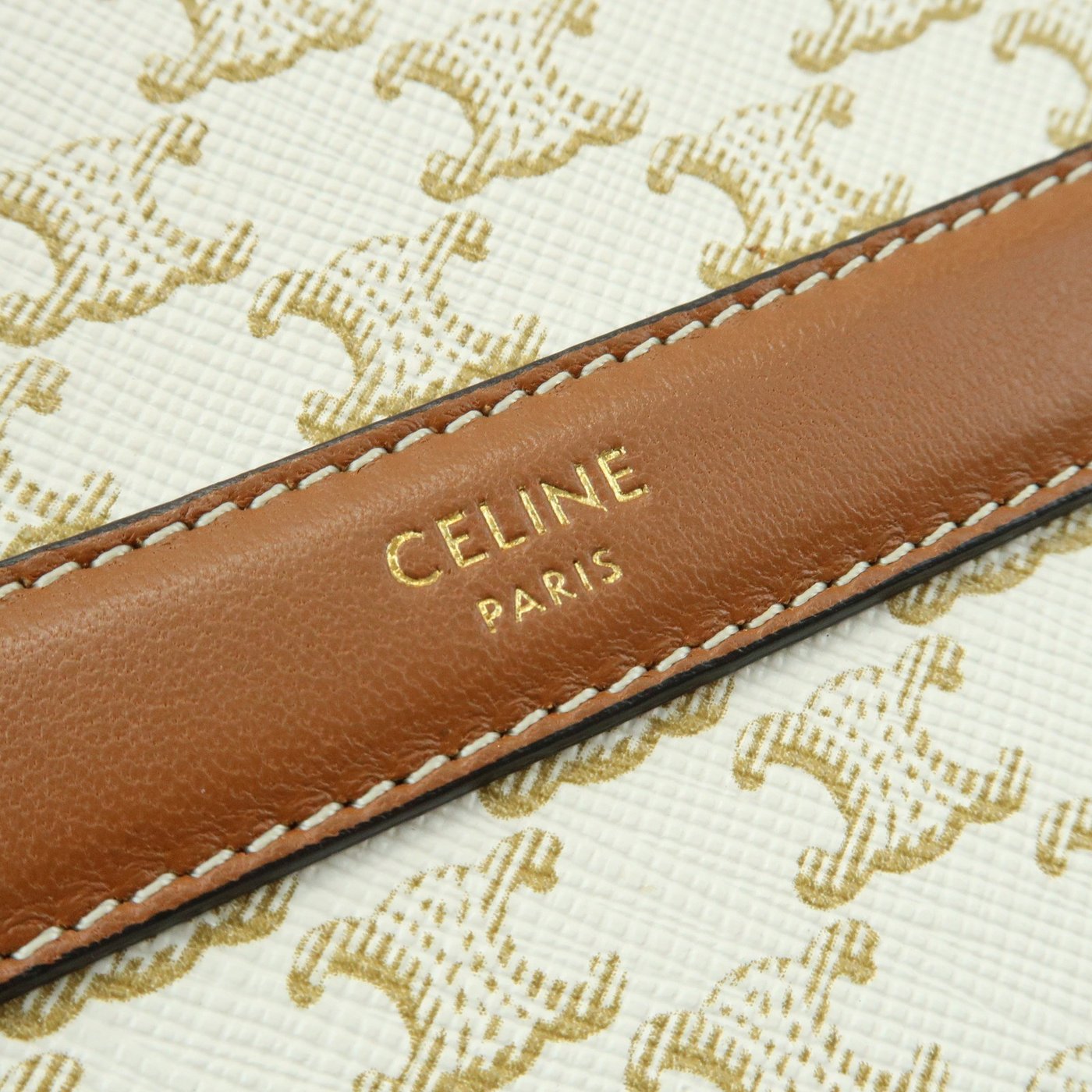 Celine Round Purse on Strap Triomphe Coated Canvas