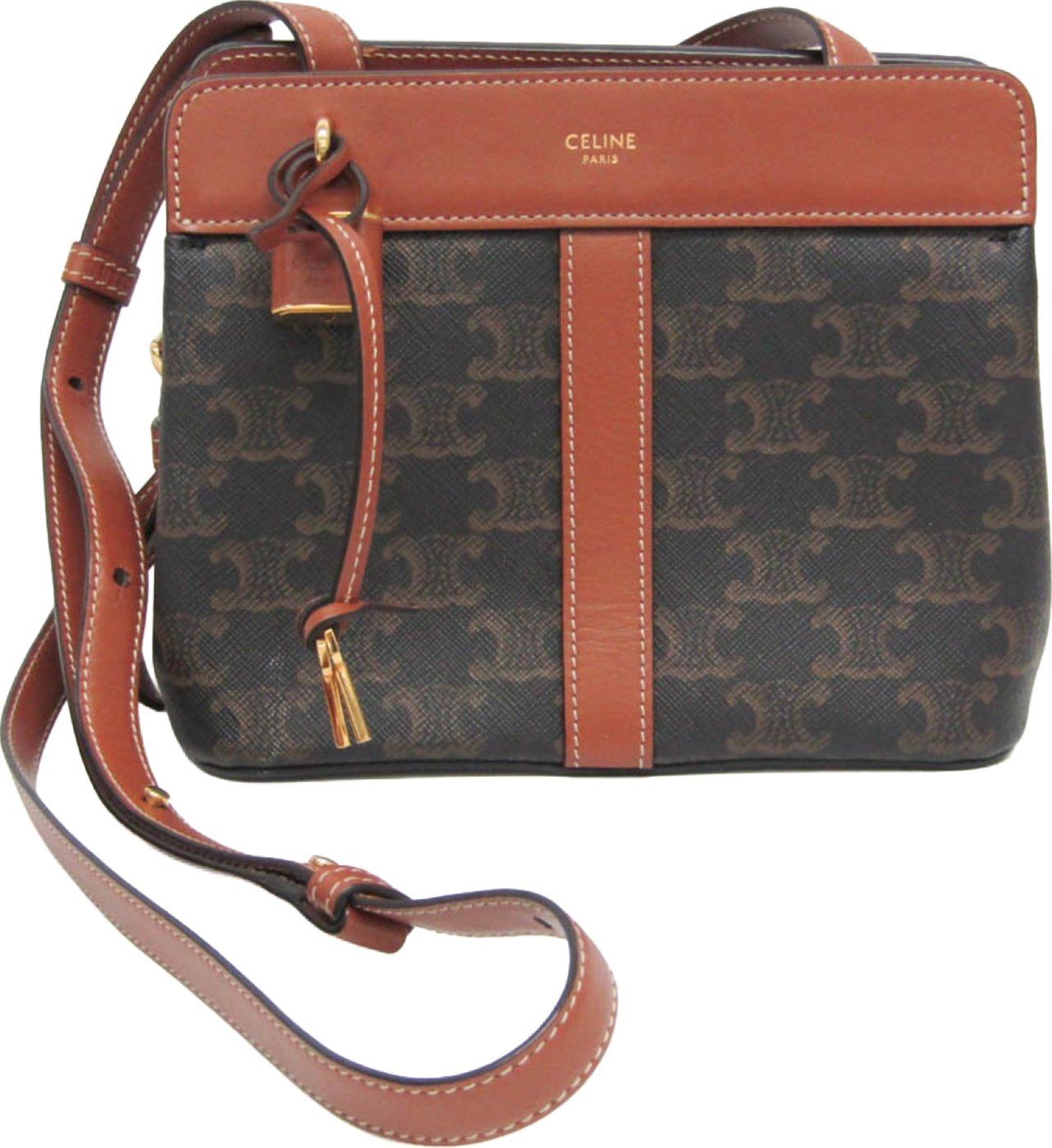 Celine Teen Cabas De France Triomphe Coated Canvas Small