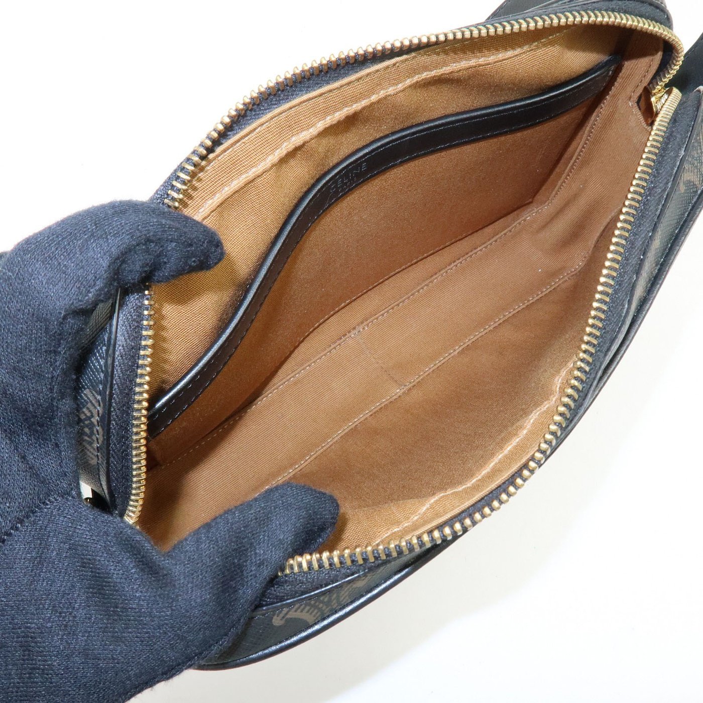 Celine Logo Messenger Triomphe Coated Canvas Medium