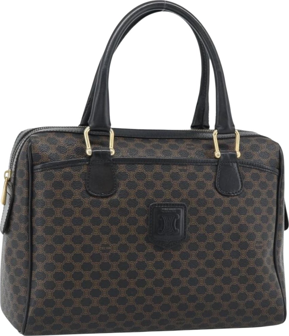 Celine Vintage Boston Macadam Coated Canvas Medium
