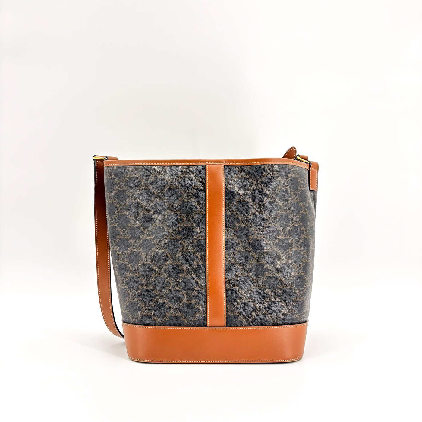 Celine Bucket Triomphe Coated Canvas Medium