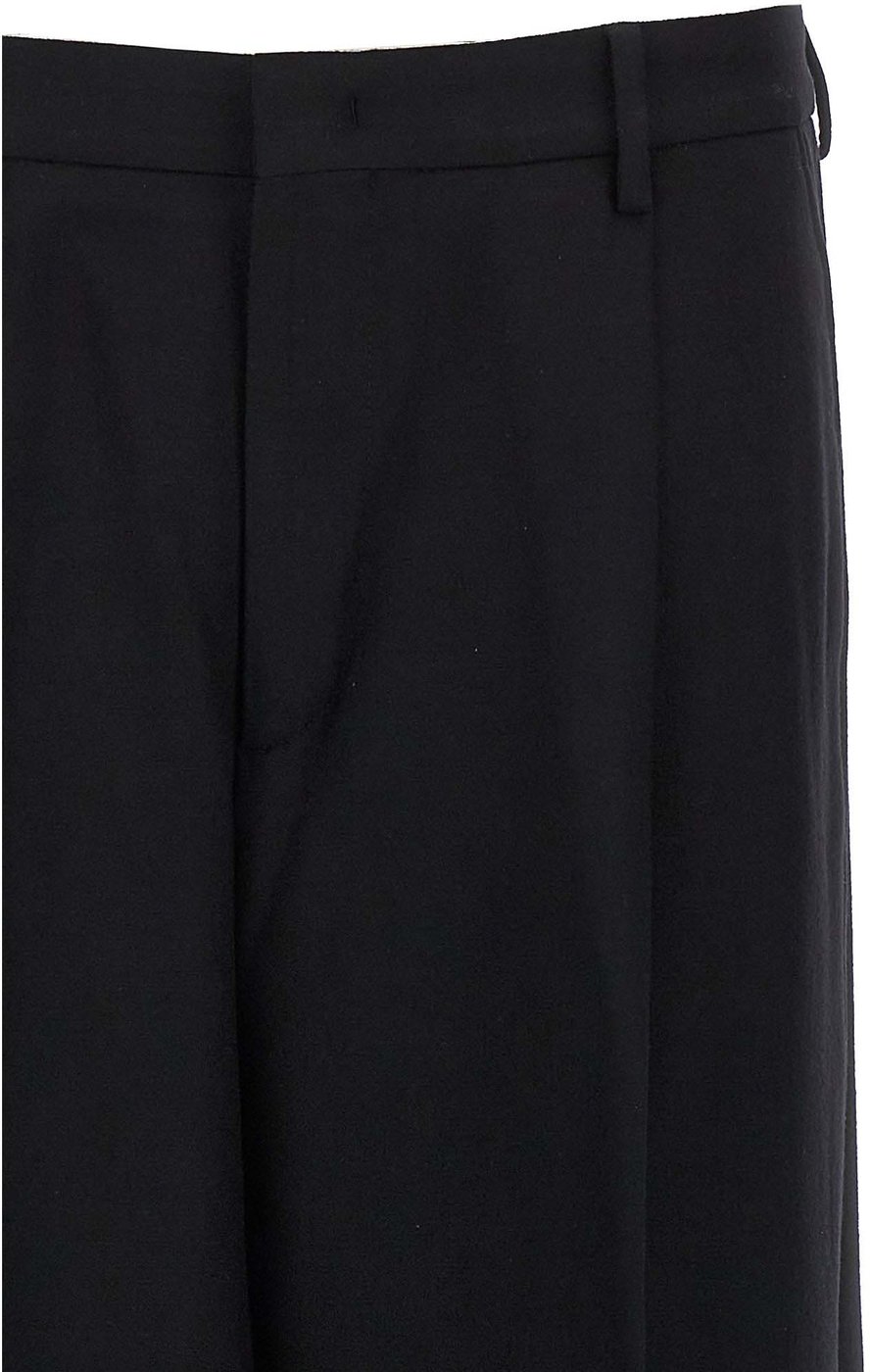 CELLAR DOOR Black Virgin Wool Dress Pants