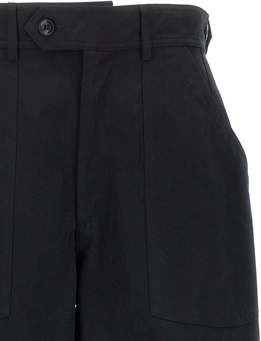 CELLAR DOOR Black Cotton Casual Pants