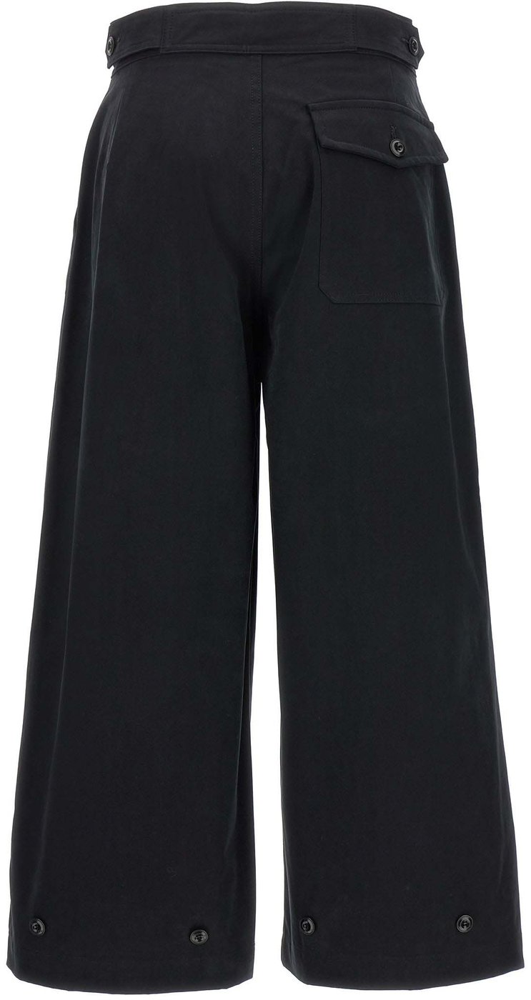 CELLAR DOOR Black Cotton Casual Pants