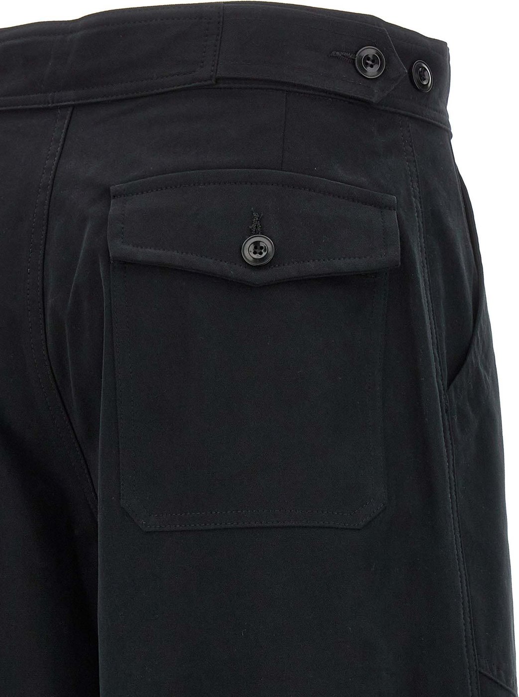 CELLAR DOOR Black Cotton Casual Pants
