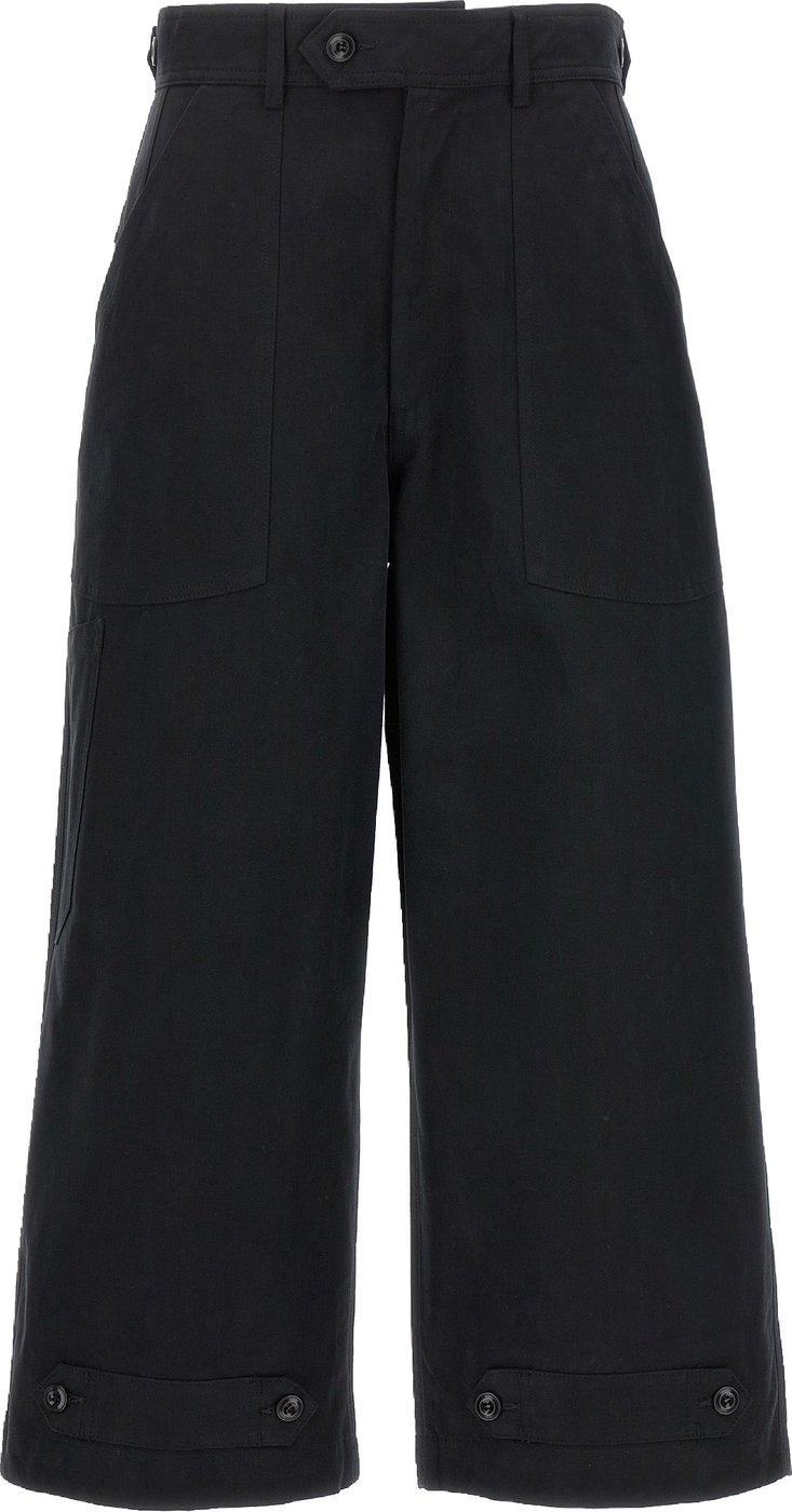 CELLAR DOOR Black Cotton Casual Pants