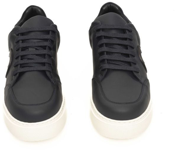 Cerruti 1881 Blue Cowhide Men Sneaker