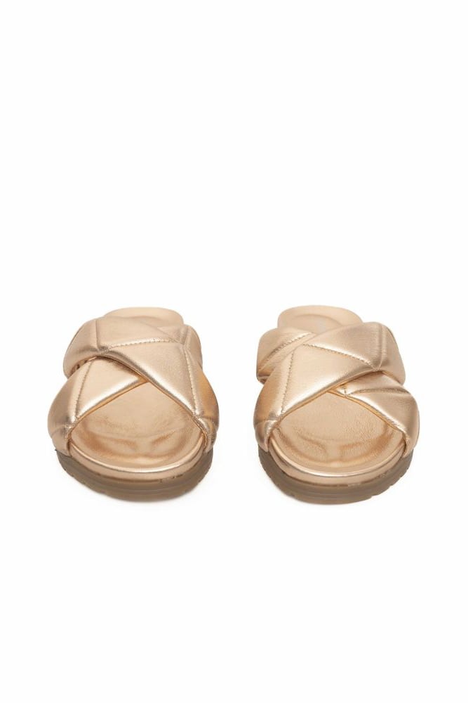 Cerruti 1881 Beige Lambskin Women Sandal