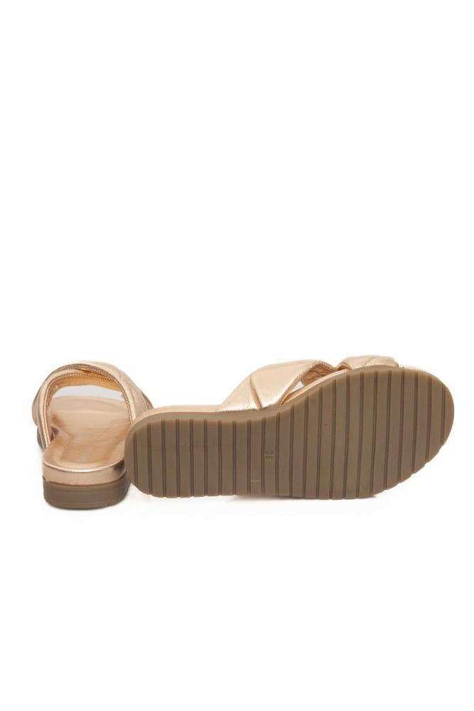 Cerruti 1881 Beige Lambskin Women Sandal