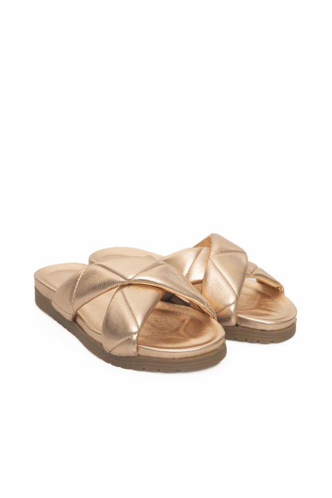 Cerruti 1881 Beige Lambskin Women Sandal