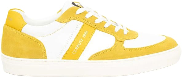 Cerruti 1881 Yellow Cowhide Men Sneaker