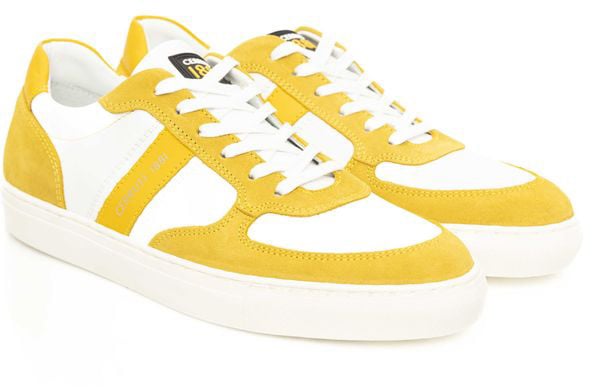 Cerruti 1881 Yellow Cowhide Men Sneaker
