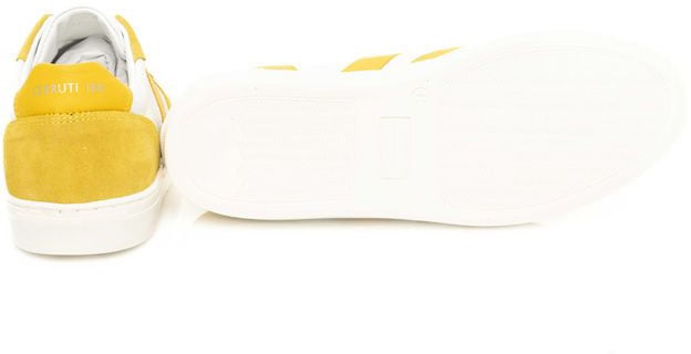 Cerruti 1881 Yellow Cowhide Men Sneaker