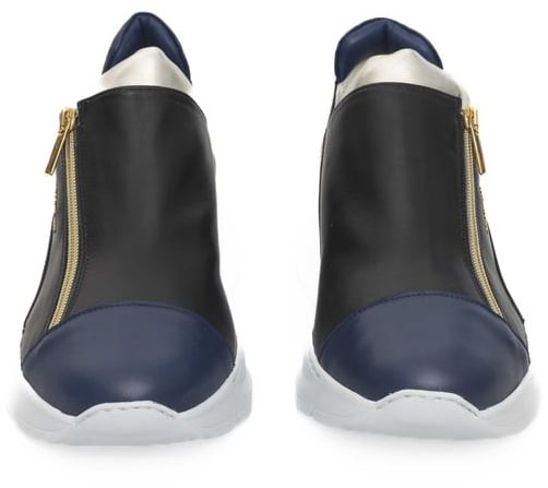 Cerruti 1881 Black Goatskin Women Sneaker