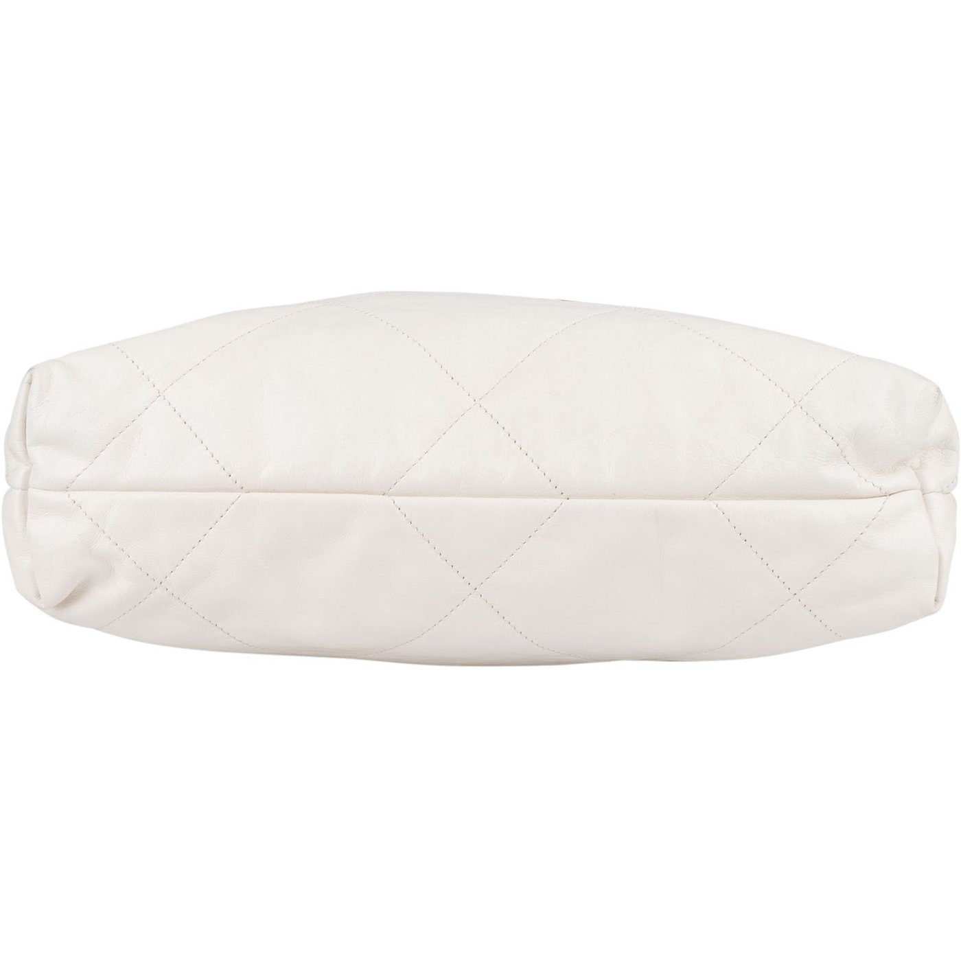 Chanel 22 White Quilted Lambskin Hobo Shoulder Bag
