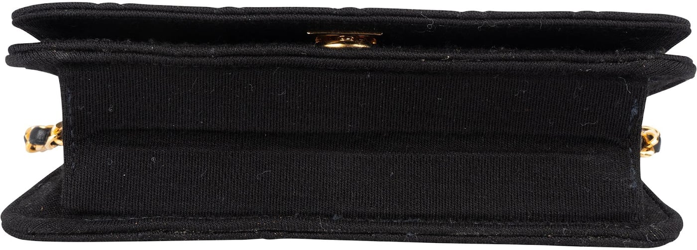 Chanel Quilted Cotton 24K Gold Single Flap Shoulder Bag