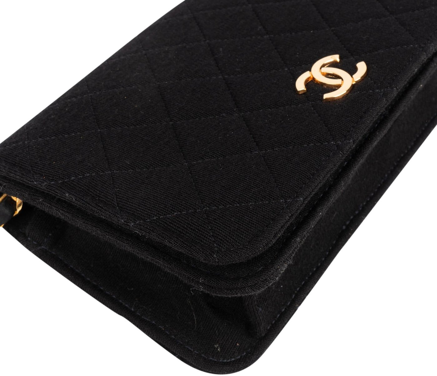 Chanel Quilted Cotton 24K Gold Single Flap Shoulder Bag