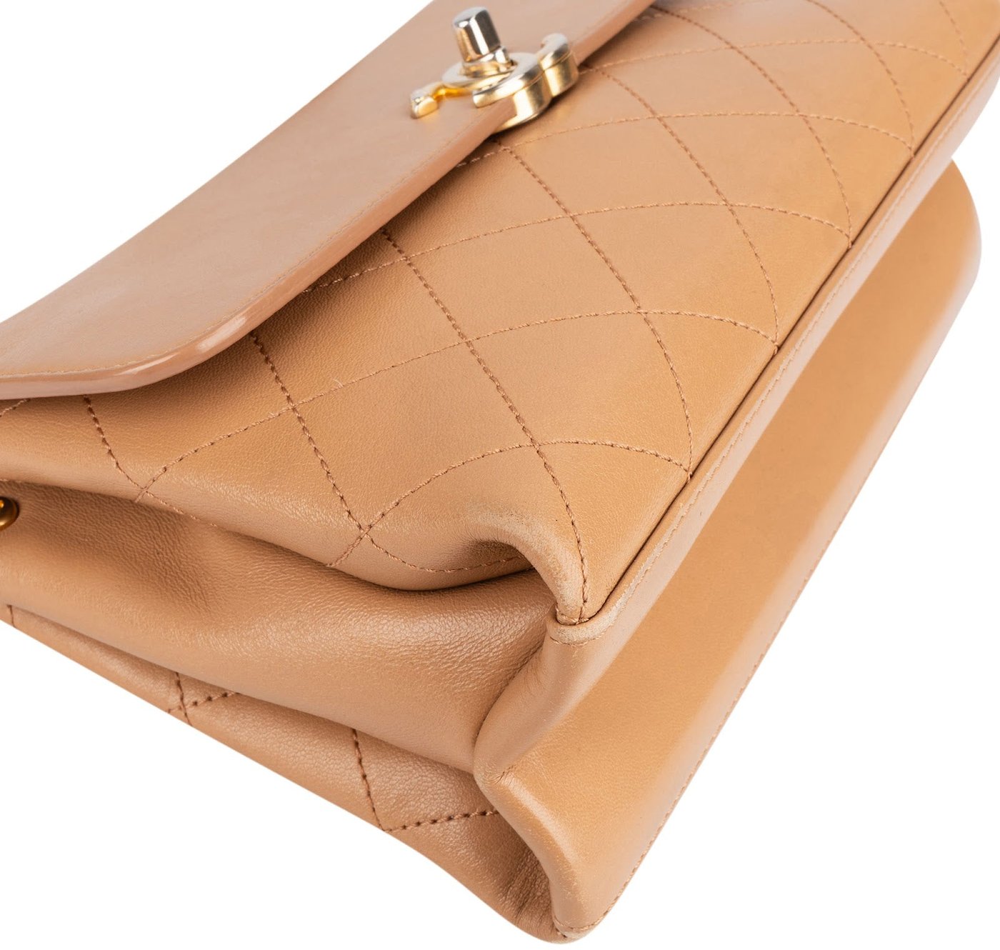 Chanel Stitching Lambskin Frame Single Flap Crossbody Bag