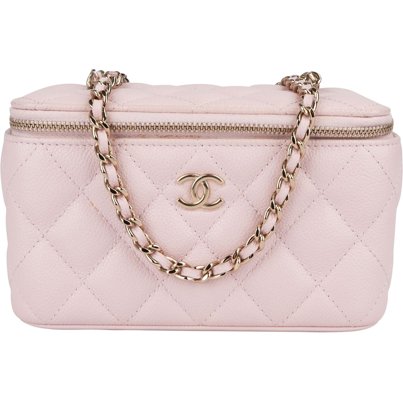Chanel Quilted Caviar Leather Vanity Case Crossbody Bag