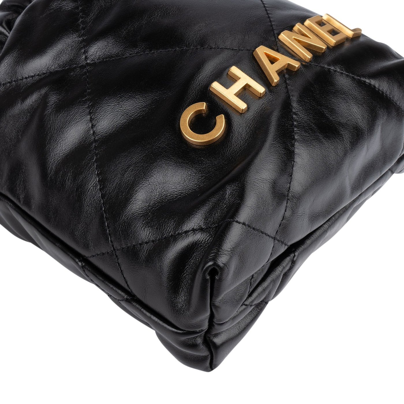 Chanel 22 Stitching Lambskin Small Drawstring Bag Handbag
