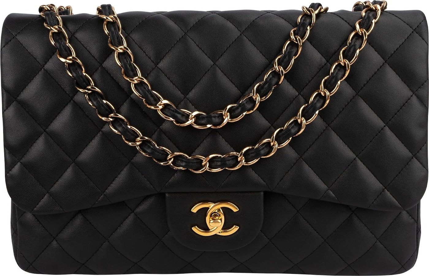 Chanel Quilted Lambskin Jumbo Single Flap Shoulder Crossbody Bag