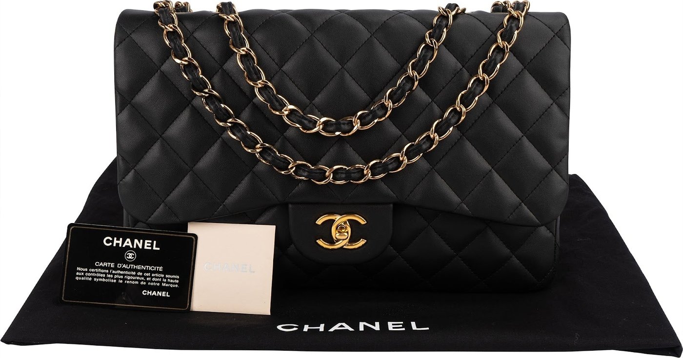 Chanel Quilted Lambskin Jumbo Single Flap Shoulder Crossbody Bag