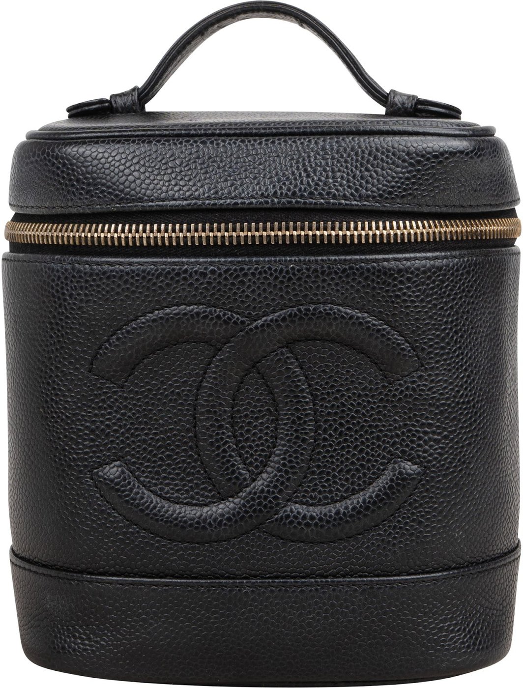 Chanel Caviar Leather Vertical Vanity Case Handbag