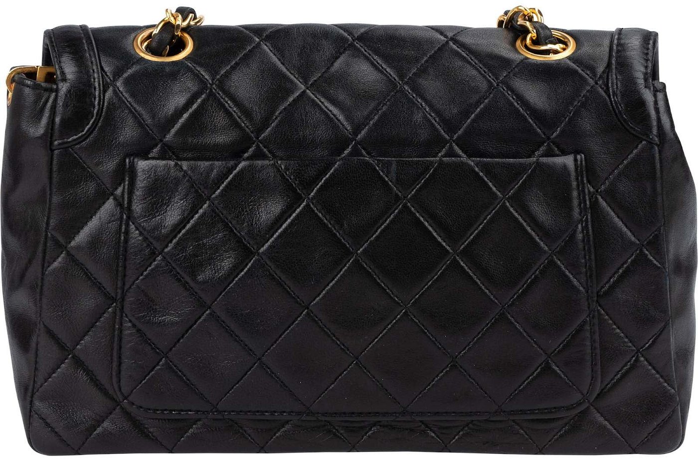 Chanel Quilted Lambskin 24K Gold Single Flap Crossbody Bag