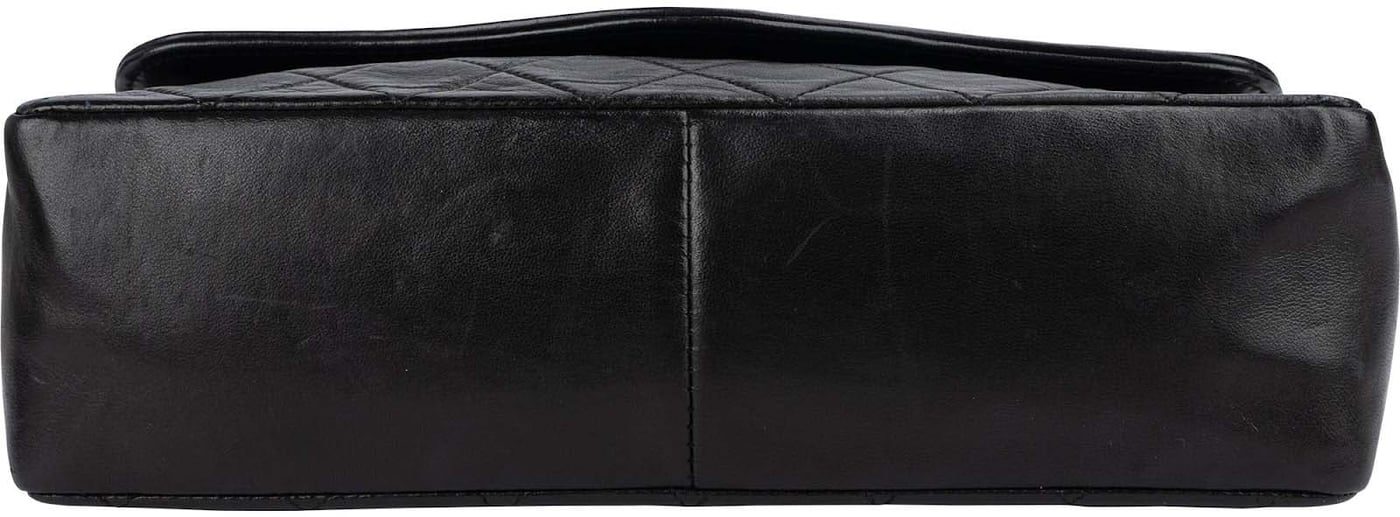 Chanel Quilted Lambskin 24K Gold Single Flap Crossbody Bag