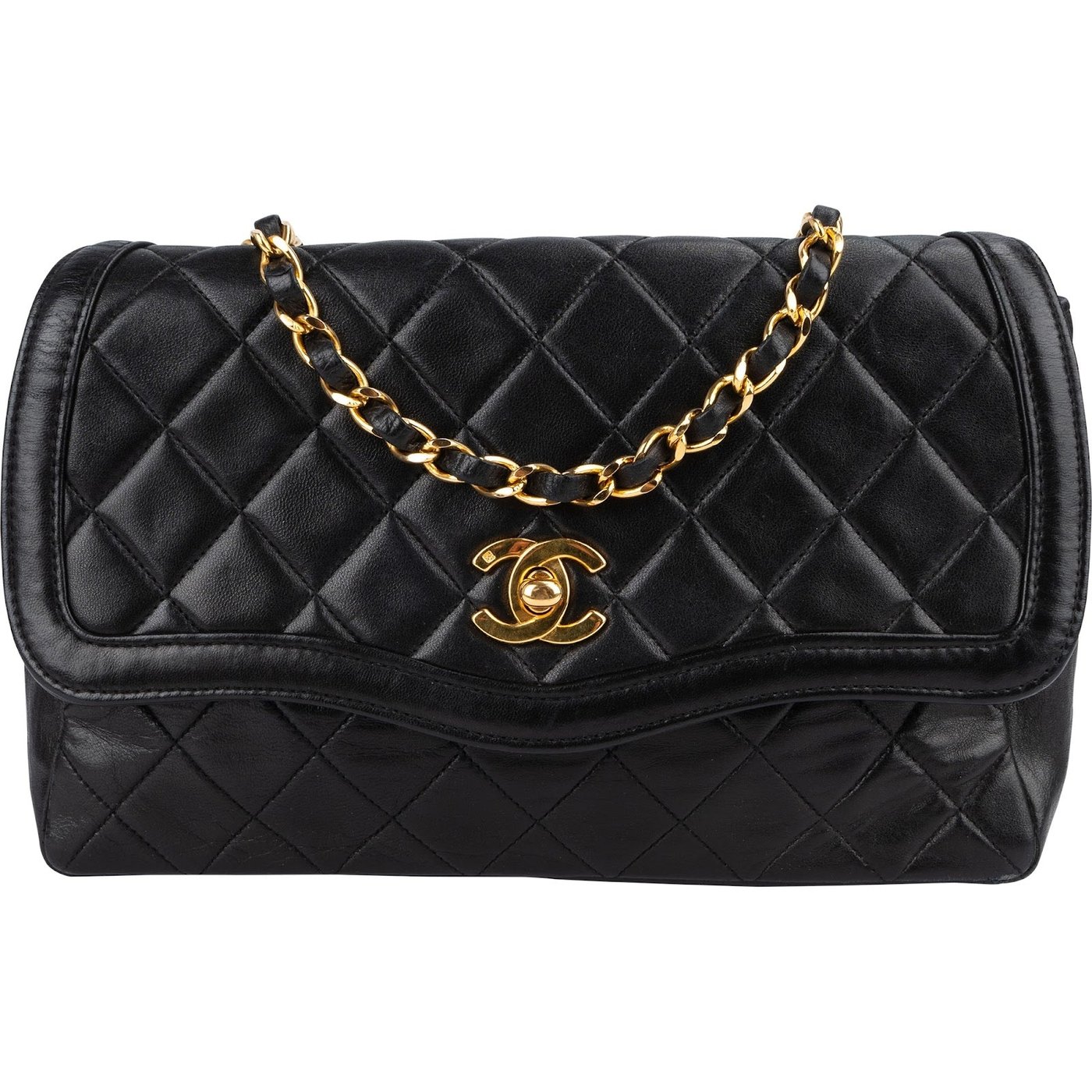 Chanel Quilted Lambskin 24K Gold Single Flap Crossbody Bag