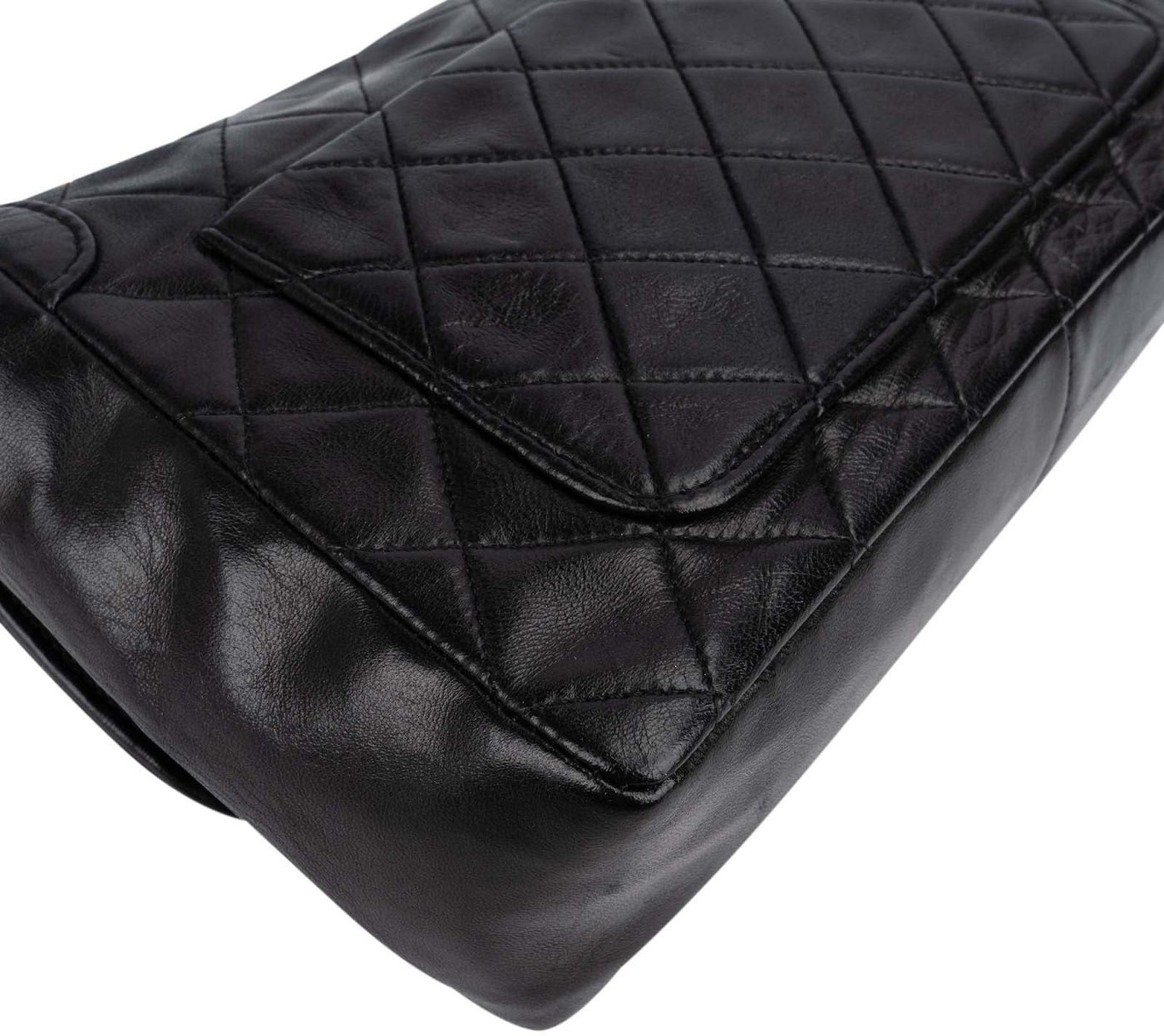 Chanel Quilted Lambskin 24K Gold Single Flap Crossbody Bag