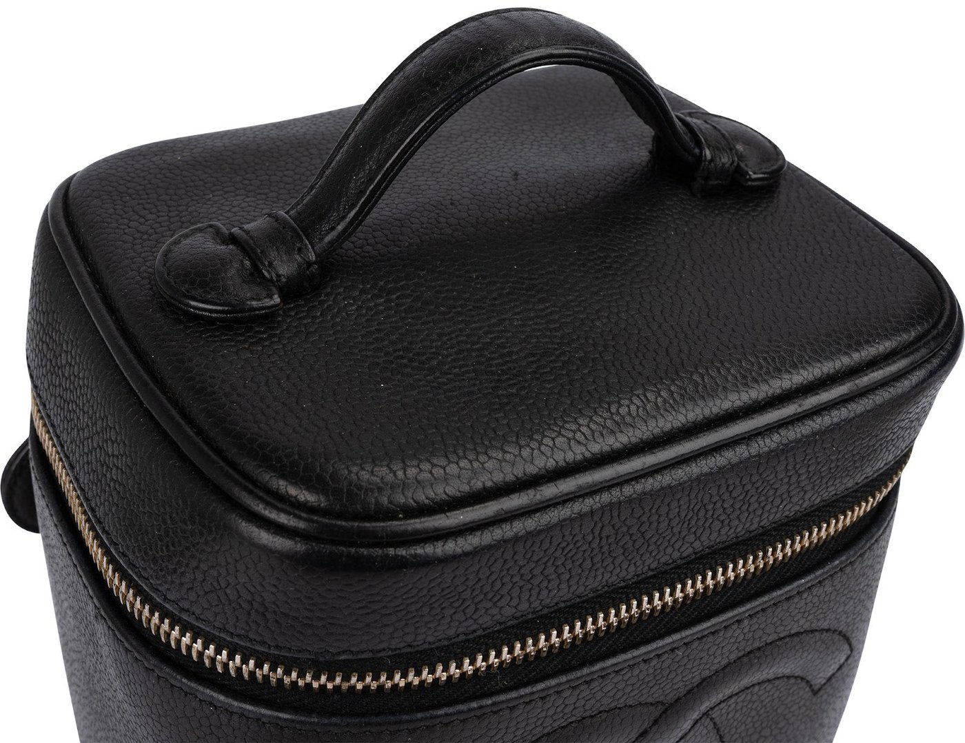 Chanel Caviar Leather CC Vanity Case Handbag