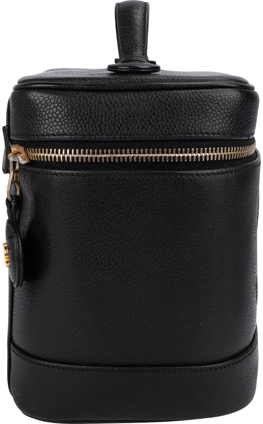 Chanel Caviar Leather CC Vanity Case Handbag