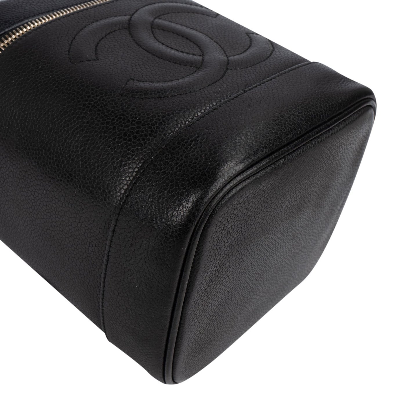 Chanel Caviar Leather CC Vanity Case Handbag