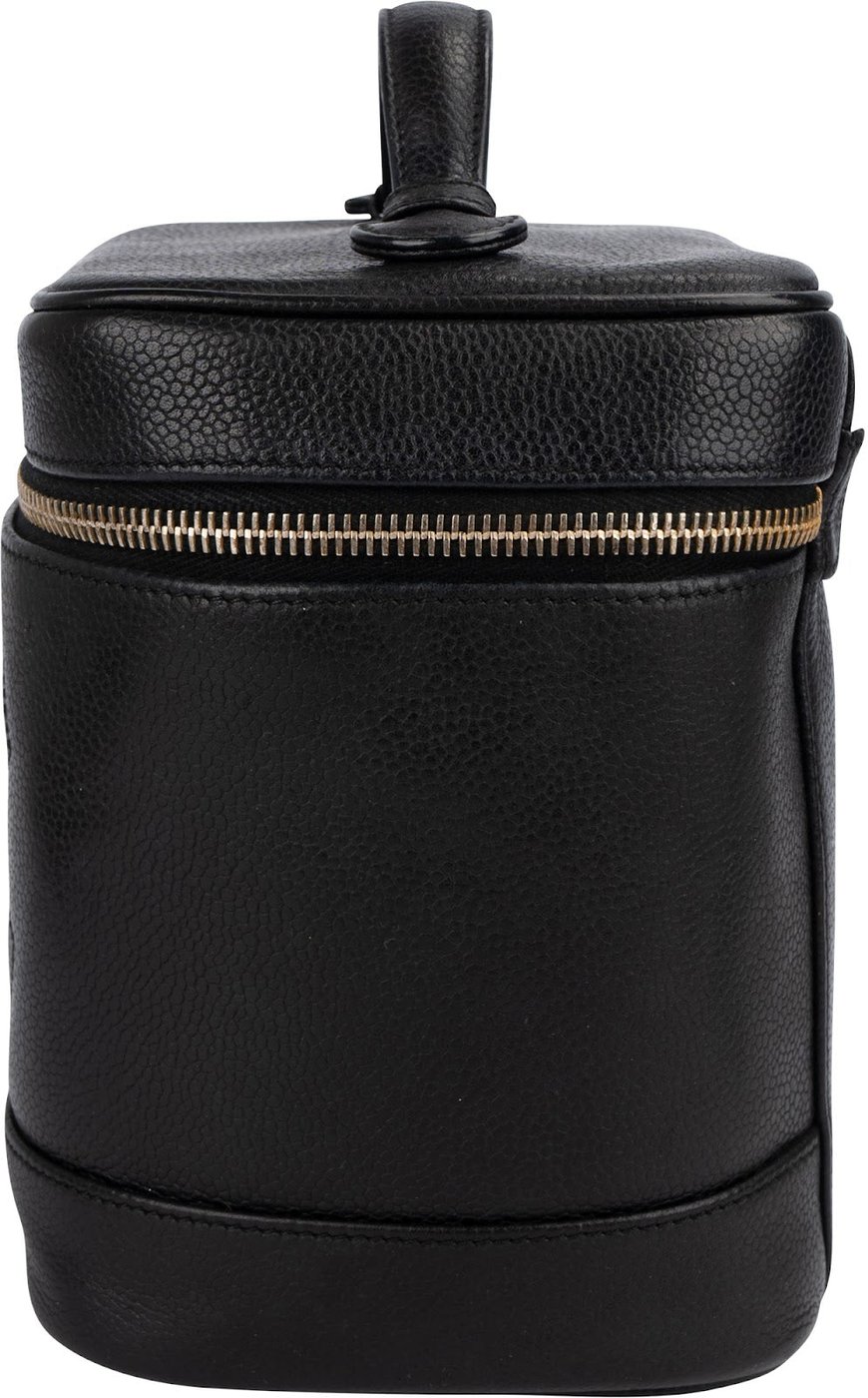 Chanel Caviar Leather CC Vanity Case Handbag