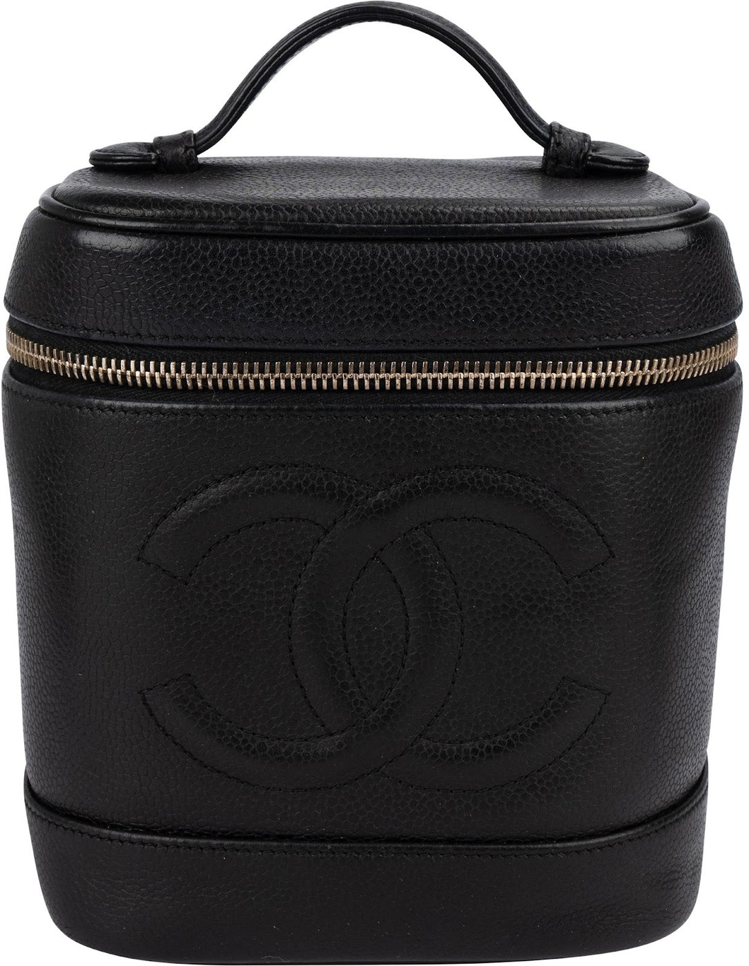 Chanel Caviar Leather CC Vanity Case Handbag