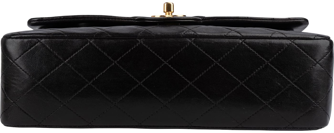 Chanel Quilted Lambskin 24K Gold Medium Double Flap Shoulder Bag