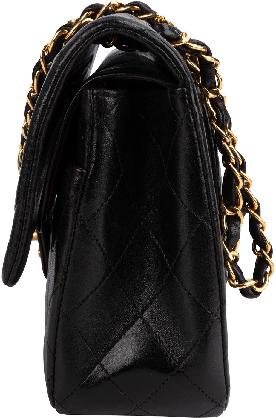 Chanel Quilted Lambskin 24K Gold Medium Double Flap Shoulder Bag